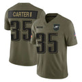 P.Eagles #35 Michael Carter II Player Olive 2025 Salute To Service Limited PETTCS Stitched Jerseys