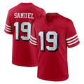 SF.49ers #19 Deebo Samuel Sr. Player Red Limited Alternate Home Game PETTCS Stitched Jerseys