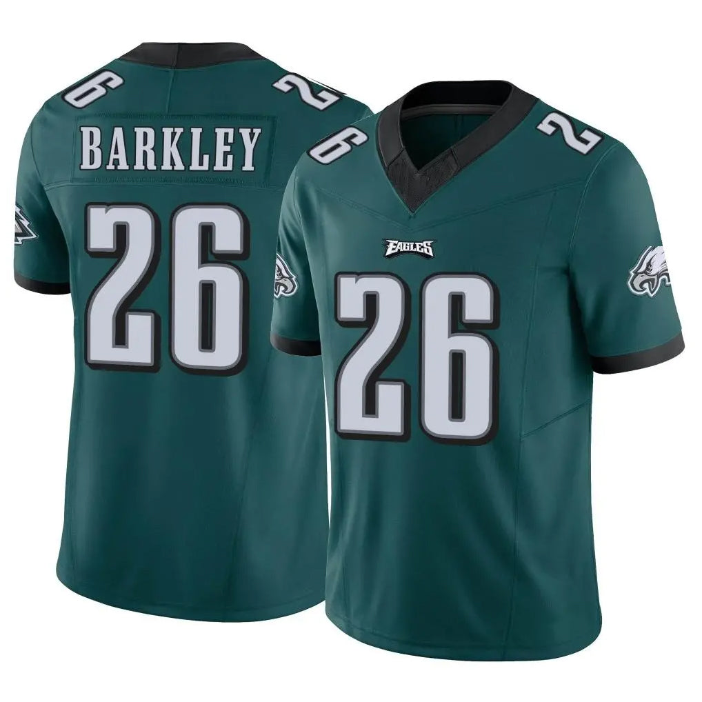 P.Eagles #26 Saquon Barkley Player Team Color Green Limited Vapor F.U.S.E. Home Game PETTCS Stitched Jerseys
