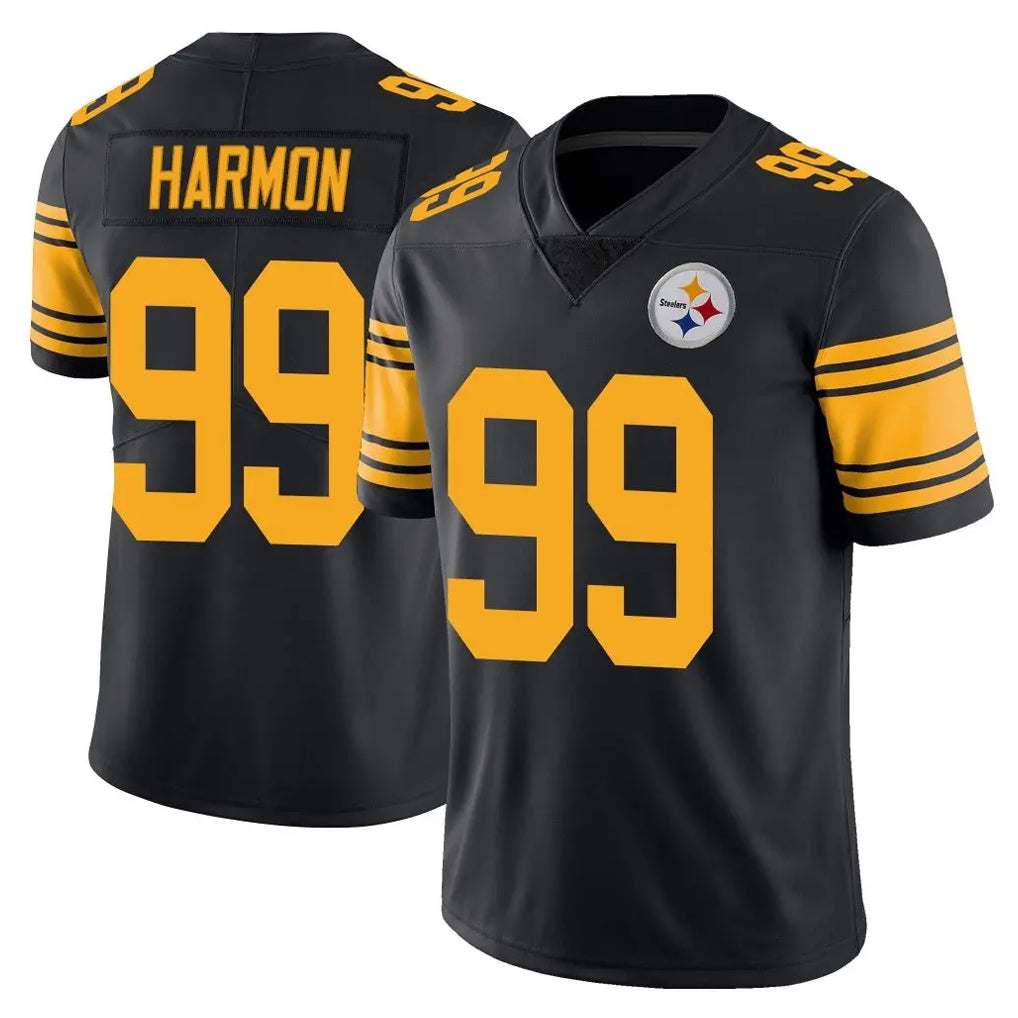 P.Steelers #99 Derrick Harmon Player Black Limited Color Rush Home Game PETTCS Stitched Jerseys