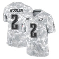 P.Eagles #2 Riq Woolen Player Arctic Camo Salute to Service Limited Game PETTCS Stitched Jerseys