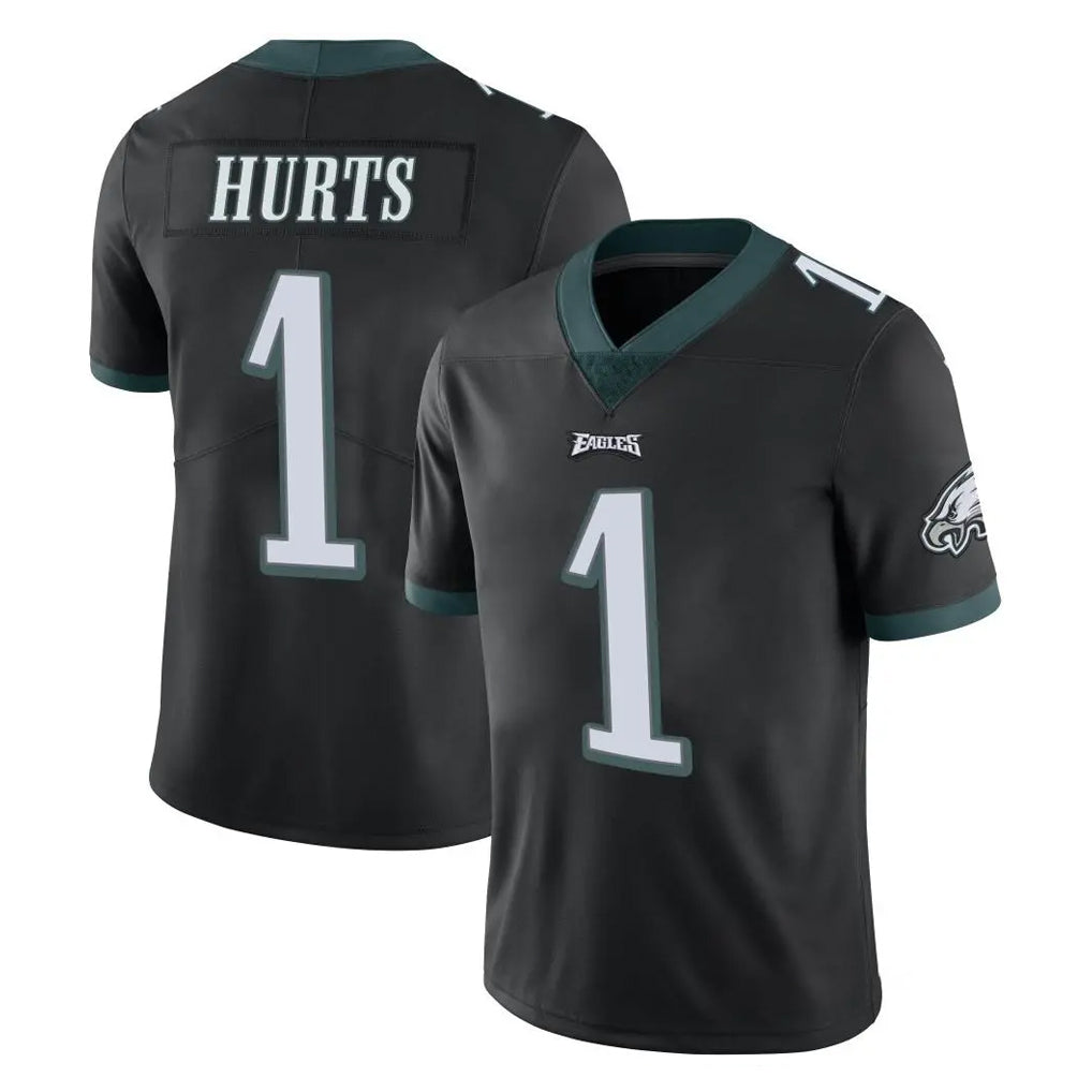 P.Eagles #1 Jalen Hurts Player Black Limited Vapor Untouchable Home Game PETTCS Stitched Jerseys
