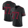 SF.49ers #77 Dominick Puni Player Black Alternate Limited Vapor Untouchable Home Game PETTCS Stitched Jerseys