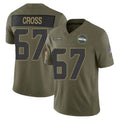 S.Seahawks #67 Charles Cross Player Olive 2025 Salute To Service Limited Home Game Ddoa Stitched Jerseys