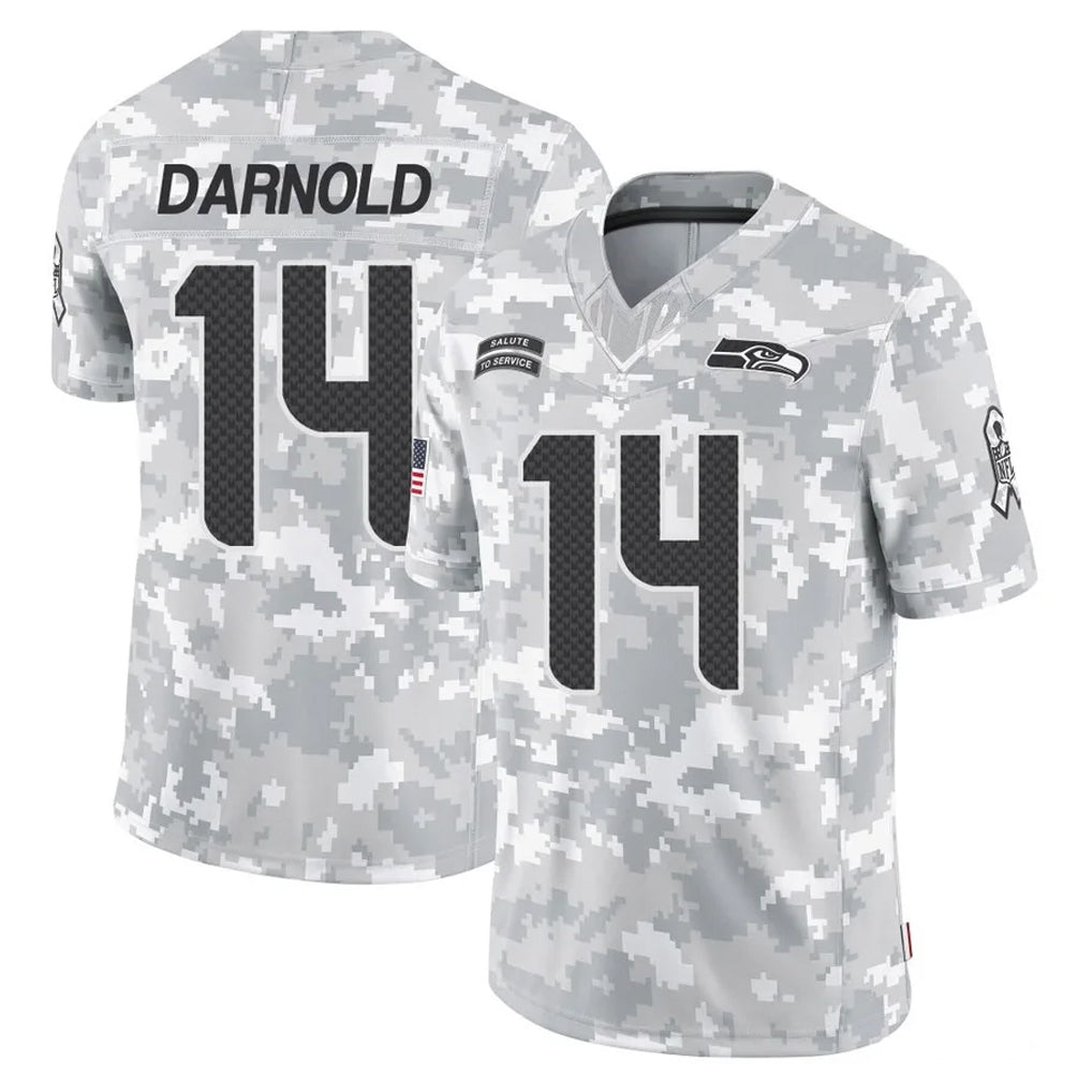 S.Seahawks #14 Sam Darnold Player Arctic Camo Limited Salute To Service Home Game PETTCS Stitched Jerseys