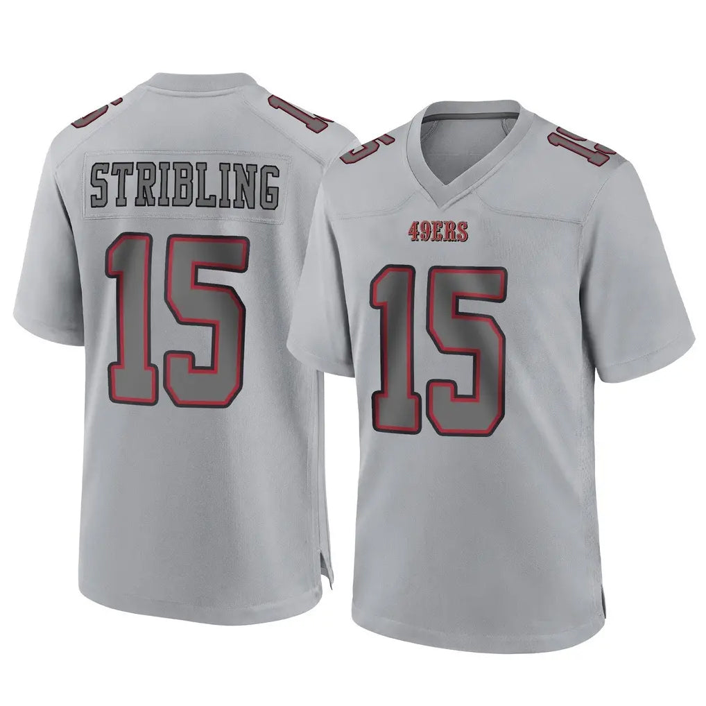 SF.49ers #15 De'Zhaun Stribling Player Gray Atmosphere Fashion Home Game PETTCS Stitched Jerseys