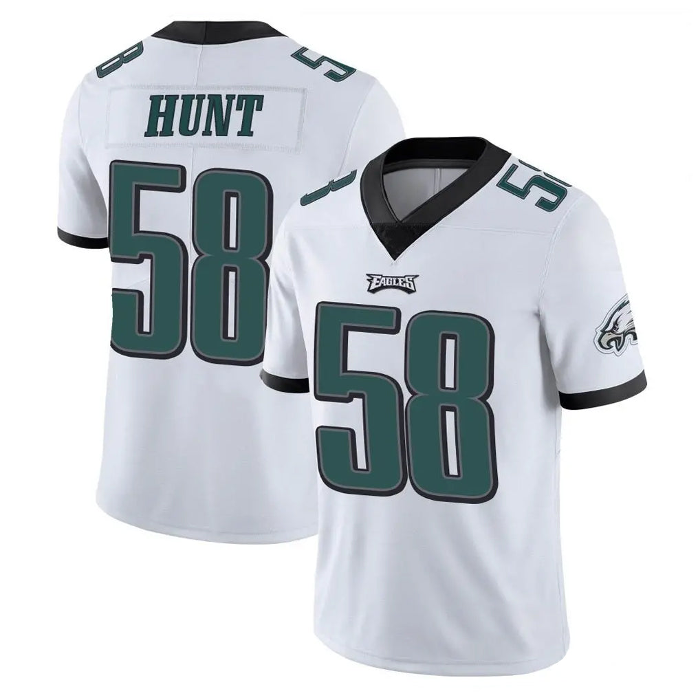 P.Eagles #58 Jalyx Hunt Player White Limited Vapor Untouchable Home Game PETTCS Stitched Jerseys