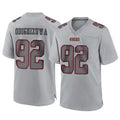 SF.49ers #92 Osa Odighizuwa Player Gray Atmosphere Fashion Home Game PETTCS Stitched Jerseys