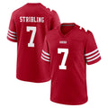 SF.49ers #7 De'Zhaun Stribling Player Red Game Home PETTCS Stitched Jerseys