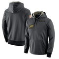 P.Eagles ## Eagles Blank Player Gray Pullover Hoodies Home Game PETTCS Stitched Jerseys