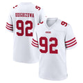 SF.49ers #92 Osa Odighizuwa Player White Game Home PETTCS Stitched Jerseys