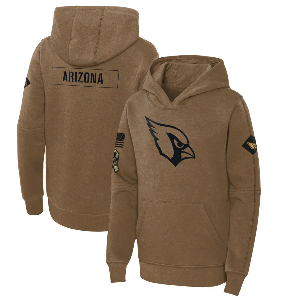 A.Cardinals ## Cardinals Blank Player Brown Salute To Service Limited Hoodies PETTCS Stitched Jerseys