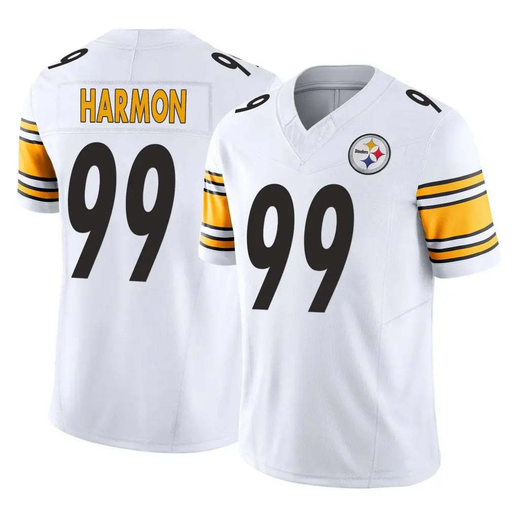 P.Steelers #99 Derrick Harmon Player White Limited Vapor F.U.S.E. Home Game PETTCS Stitched Jerseys