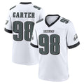 P.Eagles #98 Jalen Carter Player White Game Home PETTCS Stitched Jerseys