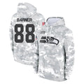 S.Seahawks #88 AJ Barner Player Arctic Camo Limited Salute to Service Pullover Hoodies Game PETTCS Stitched Jerseys