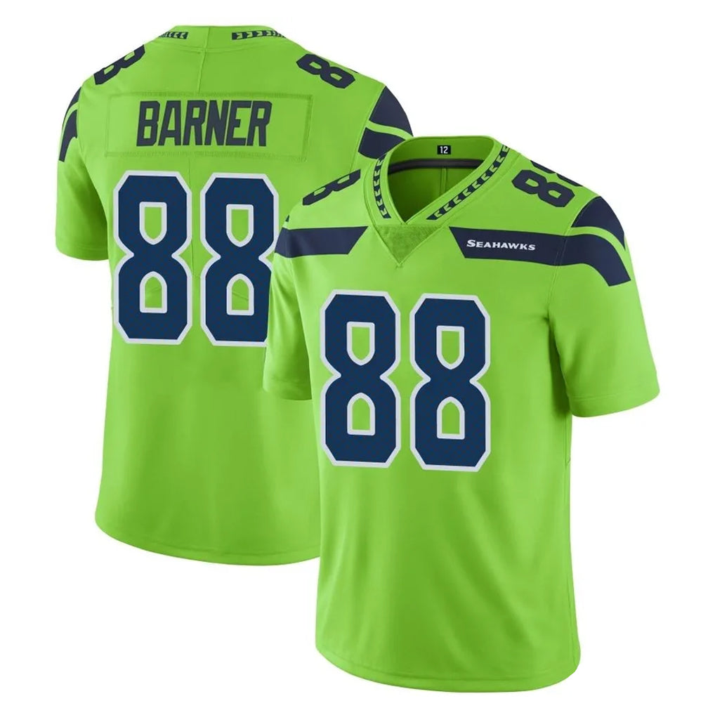 S.Seahawks #88 AJ Barner Player Green Limited Color Rush Home Game PETTCS Stitched Jerseys
