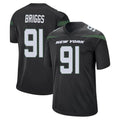 NY.Jets #91 Jowon Briggs Player Stealth Black Home Game Ddoa Stitched Jerseys