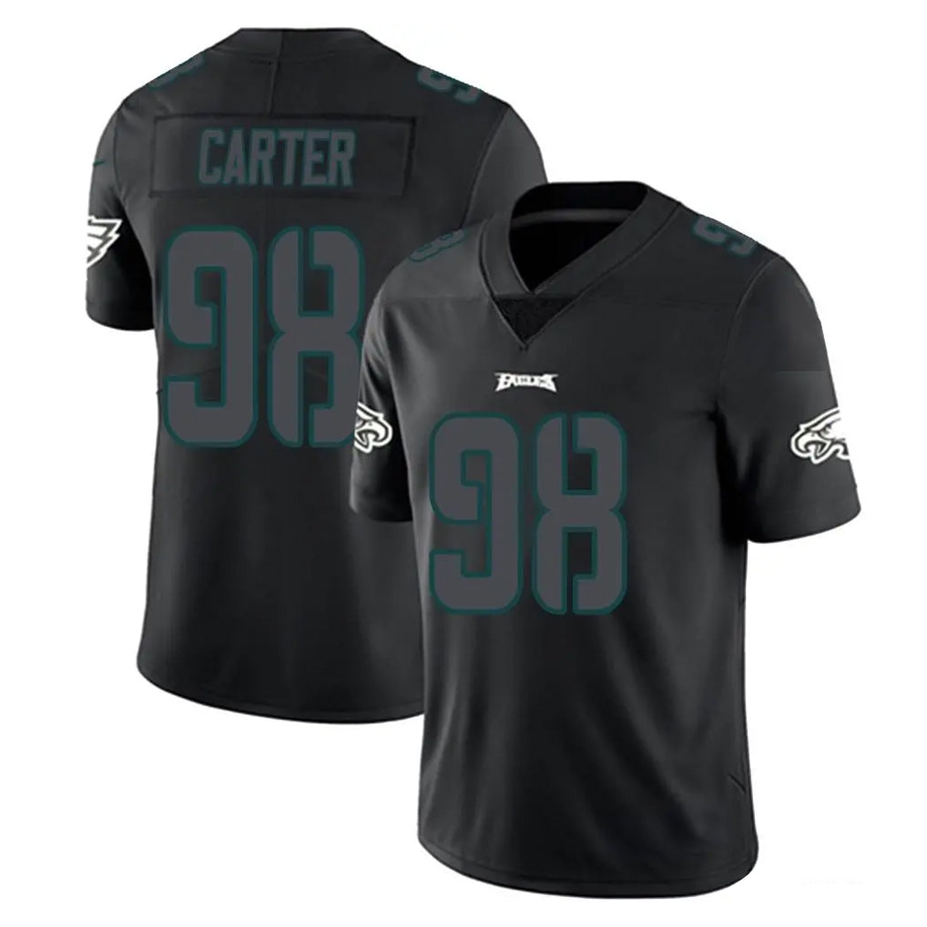 P.Eagles #98 Jalen Carter Player Limited Black Impact Home Game PETTCS Stitched Jerseys
