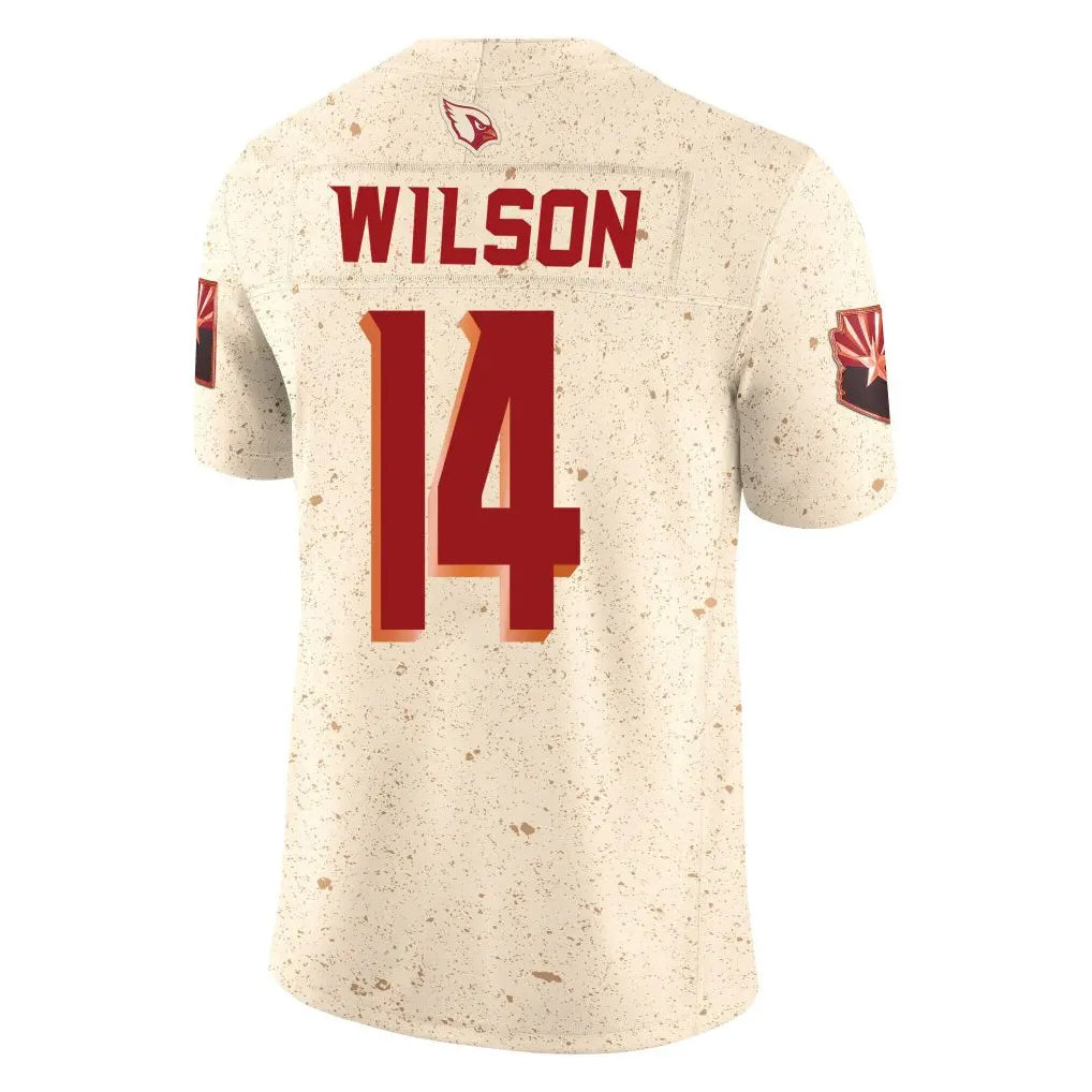 A.Cardinals #14 Michael Wilson Player Cream Rivalries Collection Vapor Limited Home Game PETTCS Stitched Jerseys