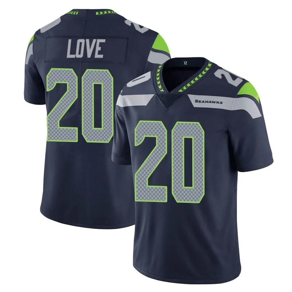S.Seahawks #20 Julian Love Player Navy Limited Vapor Untouchable Home Game PETTCS Stitched Jerseys