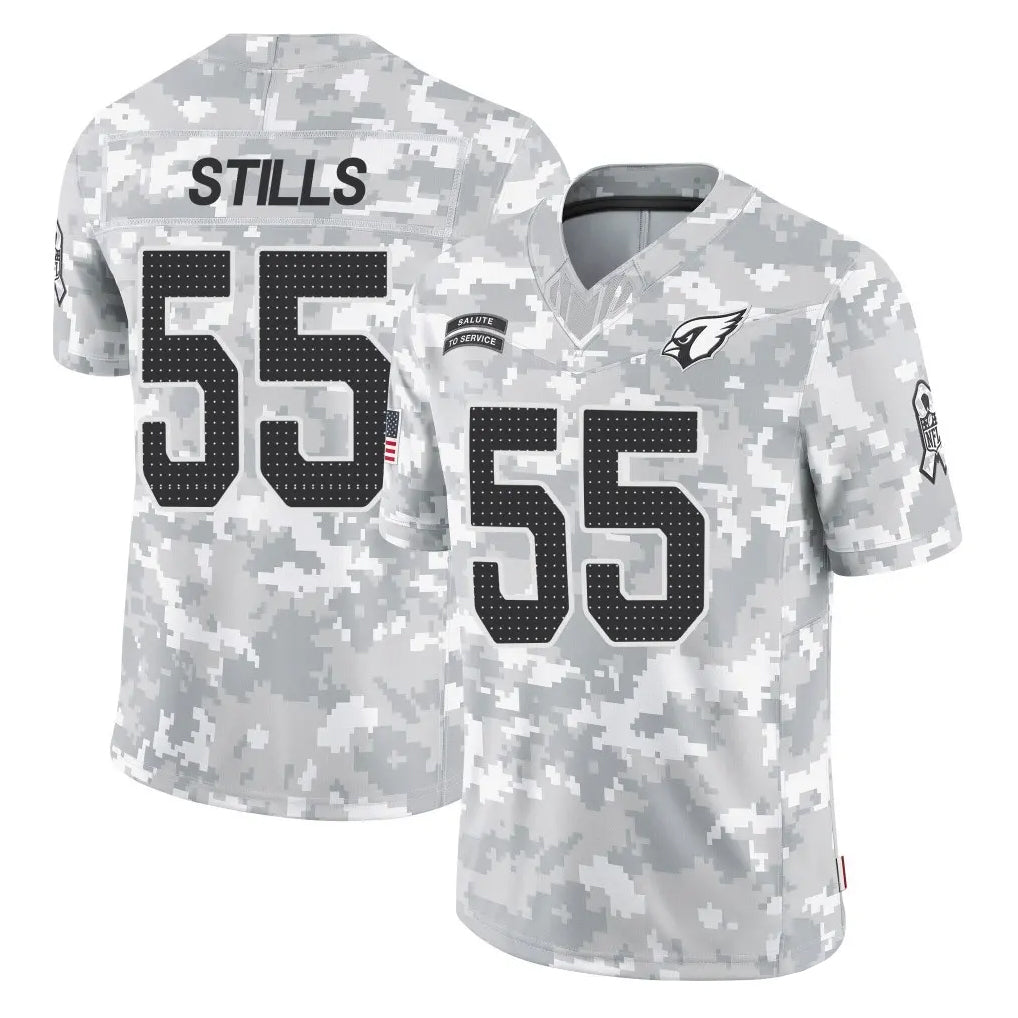 A.Cardinals #55 Dante Stills Player Camo Salute to Service Limited Home PETTCS Stitched Jerseys