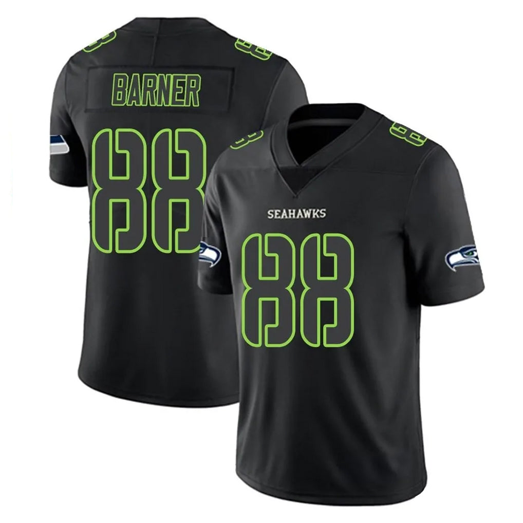S.Seahawks #88 AJ Barner Player Black Impact Limited Home Game PETTCS Stitched Jerseys