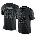 SF.49ers #44 Kyle Juszczyk Player Black Limited Reflective Home Game PETTCS Stitched Jerseys