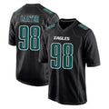 P.Eagles #98 Jalen Carter Player Carbon Black Fashion Home Game PETTCS Stitched Jerseys