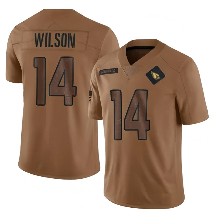 A.Cardinals #14 Michael Wilson Player Brown Salute To Service Limited Game PETTCS Stitched Jerseys