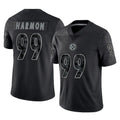 P.Steelers #99 Derrick Harmon Player Black Reflective Limited Home Game PETTCS Stitched Jerseys