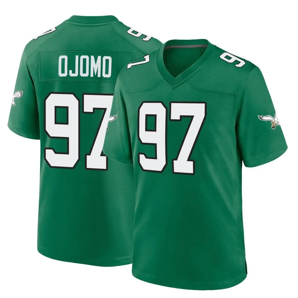 P.Eagles #97 Moro Ojomo Player Green Kelly Alternate Home Game PETTCS Stitched Jerseys