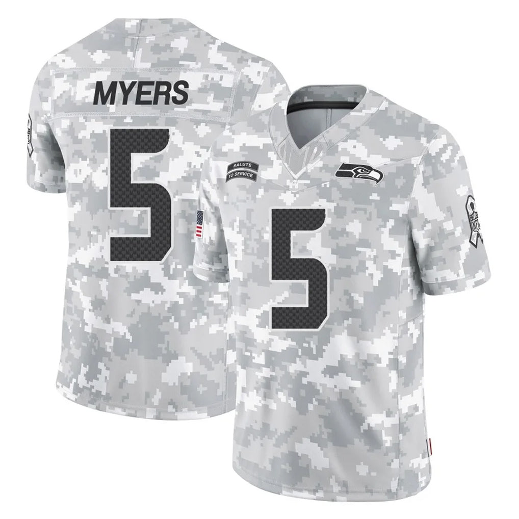 S.Seahawks #5 Jason Myers Player Arctic Camo Limited Salute To Service Home Game PETTCS Stitched Jerseys