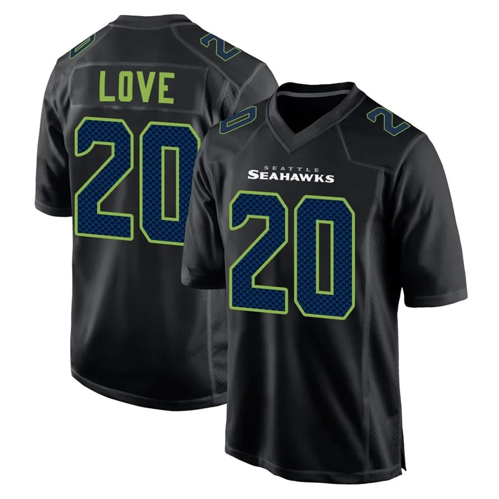 S.Seahawks #20 Julian Love Player Black Limited Fashion Home Game PETTCS Stitched Jerseys