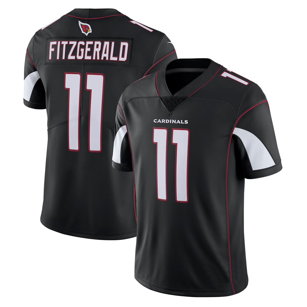 A.Cardinals #11 Larry Fitzgerald Player Black Vapor Limited PETTCS Stitched Jerseys