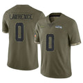 S.Seahawks #0 DeMarcus Lawrence Player Olive Limited Salute To Service Home Game PETTCS Stitched Jerseys