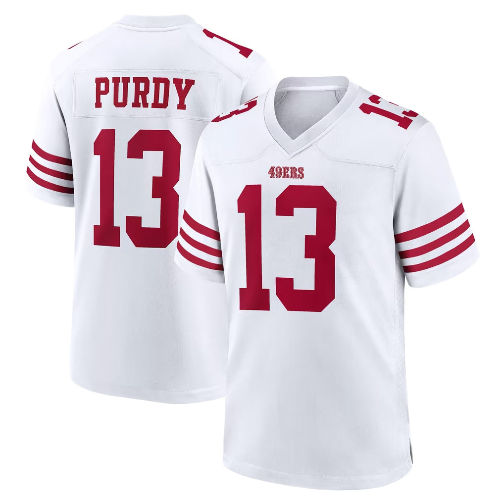 SF.49ers #13 Brock Purdy Player White Game Home PETTCS Stitched Jerseys