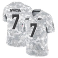 S.Seahawks #7 Uchenna Nwosu Player Arctic Camo Limited Salute To Service Home Game PETTCS Stitched Jerseys