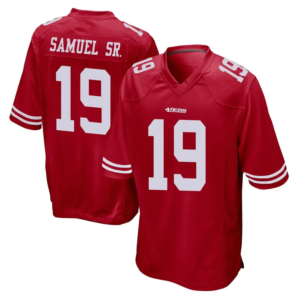 SF.49ers #19 Deebo Samuel Sr. Player Red Home Game PETTCS Stitched Jerseys