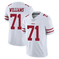 SF.49ers #71 Trent Williams Player White Limited Vapor Untouchable Home Game PETTCS Stitched Jerseys