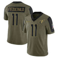 A.Cardinals #11 Larry Fitzgerald Player Salute To Service Olive PETTCS Stitched Jerseys