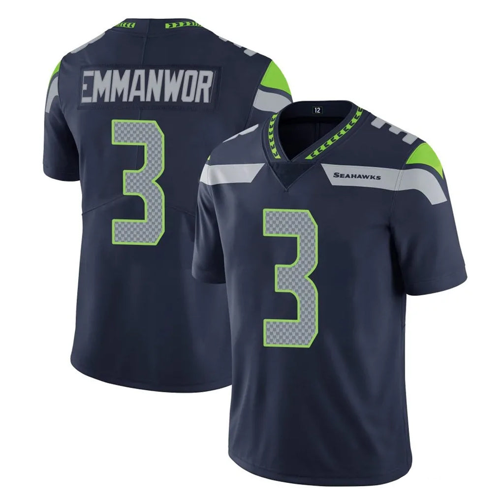 S.Seahawks #3 Nick Emmanwori Player Navy Limited Vapor Untouchable Home Game PETTCS Stitched Jerseys