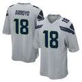 S.Seahawks #18 Elijah Arroyo Player Gray Home Game PETTCS Stitched Jerseys