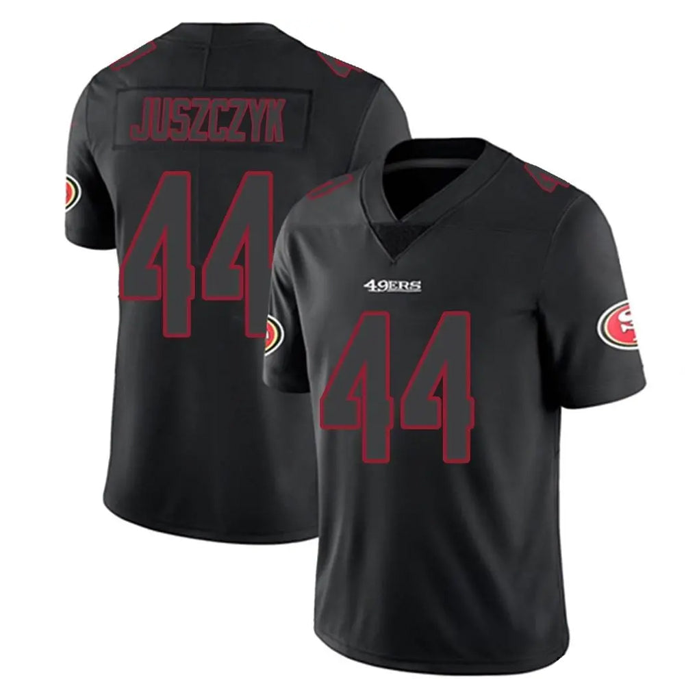 SF.49ers #44 Kyle Juszczyk Player Black Impact Limited Home Game PETTCS Stitched Jerseys