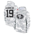 SF.49ers #19 Deebo Samuel Sr. Player Arctic Camo Limited Salute to Service Pullover Hoodies Game PETTCS Stitched Jerseys