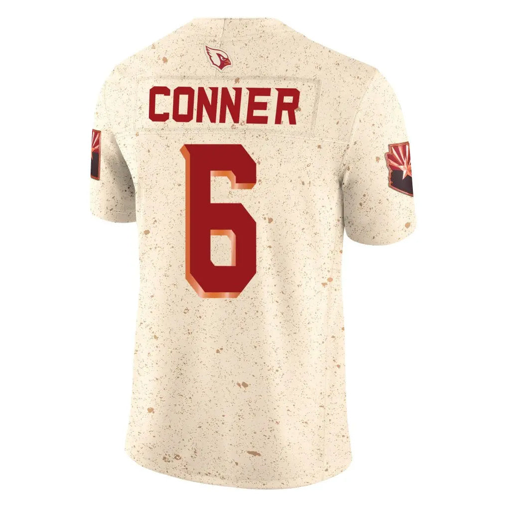 A.Cardinals #6 James Conner Player Cream Rivalries Collection Vapor Limited Home Game PETTCS Stitched Jerseys