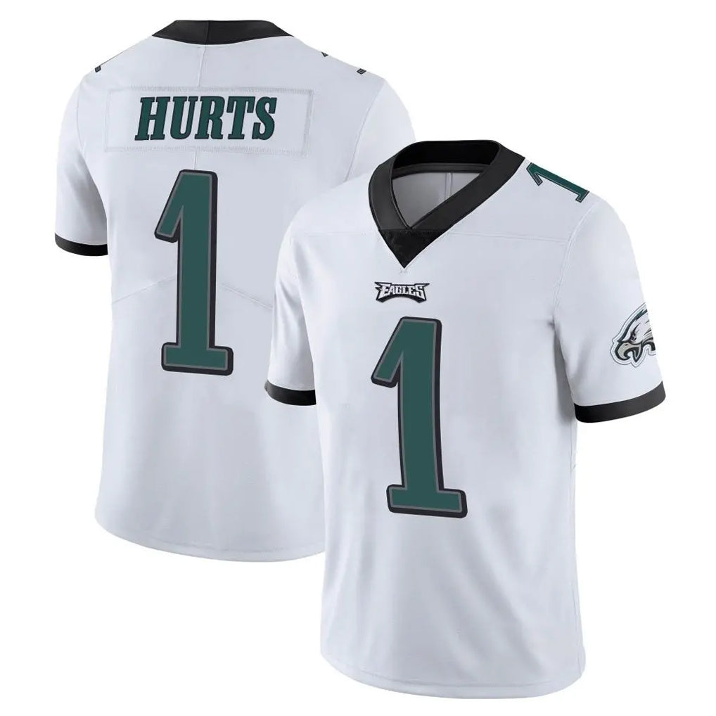 P.Eagles #1 Jalen Hurts Player White Limited Vapor Untouchable Home Game PETTCS Stitched Jerseys