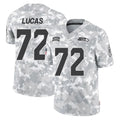 S.Seahawks #72 Abraham Lucas Player Arctic Camo Limited Salute To Service Home Game PETTCS Stitched Jerseys
