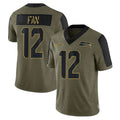 S.Seahawks #12 12th Fan Player Olive Salute To Service Limited Game PETTCS Stitched Jerseys