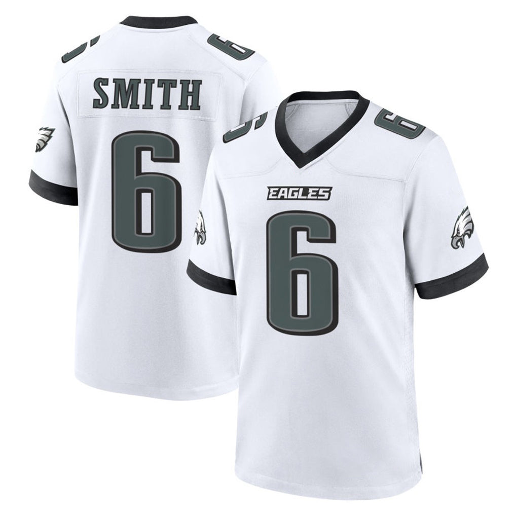 P.Eagles #6 DeVonta Smith Player White Game Home PETTCS Stitched Jerseys