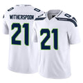 S.Seahawks #21 Devon Witherspoon Player White Limited Vapor F.U.S.E. Home Game PETTCS Stitched Jerseys